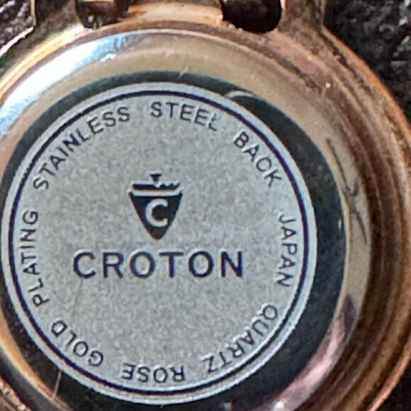 Croton  Rose Gold Plated Crystal Embellished Wristwatch - Picture 10 of 10